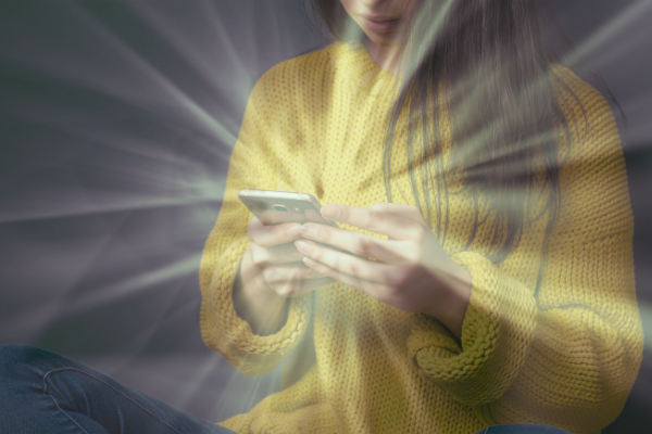 Woman using a smartphone