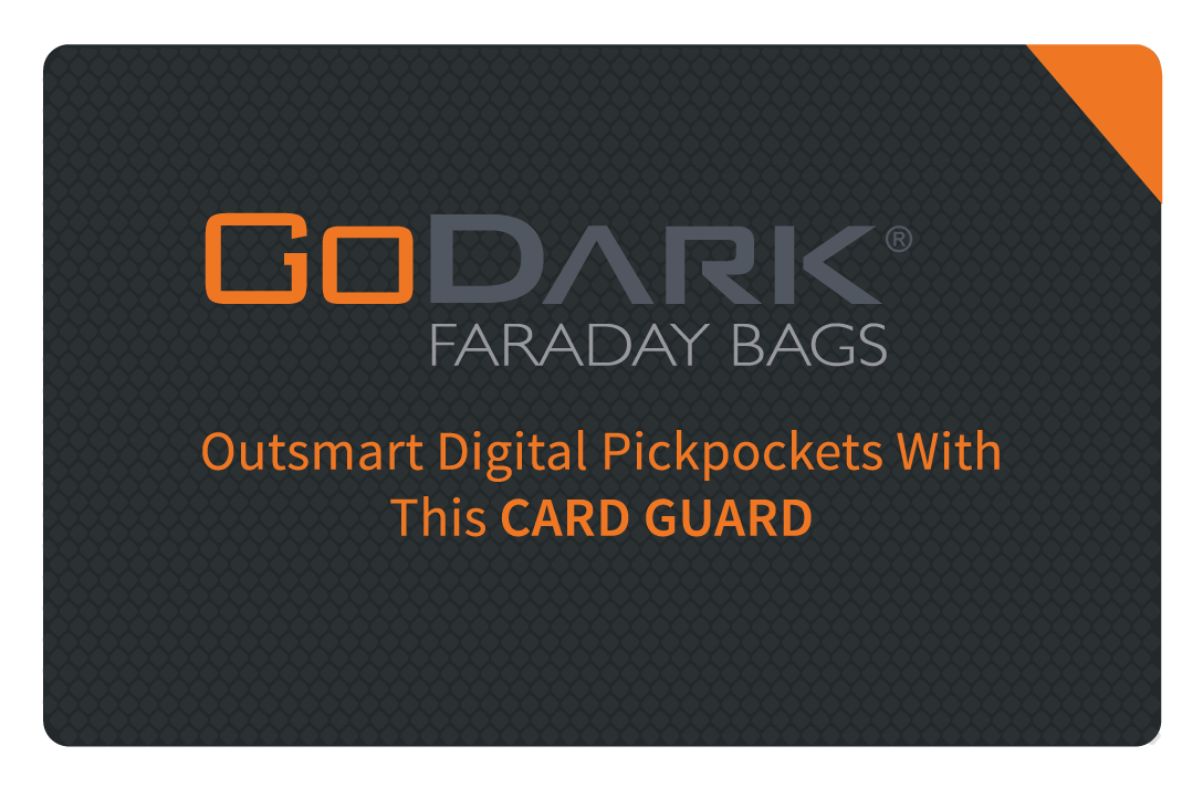 GoDark Card Gaurd: GoDark Faraday Bags Logo - Outsmart Digital Pickpockets With This Card Guard