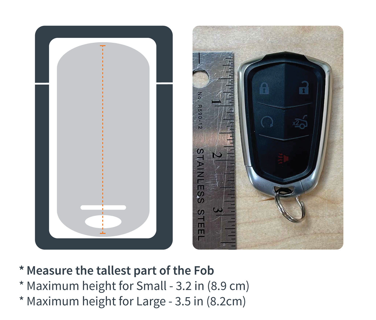 How to measure the height of your Fob