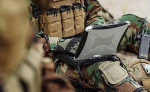 solider with laptop