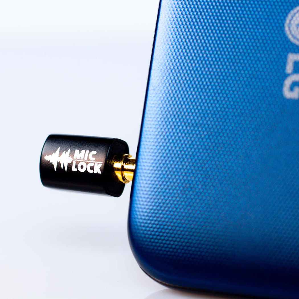 Mic-Lock plugged into device