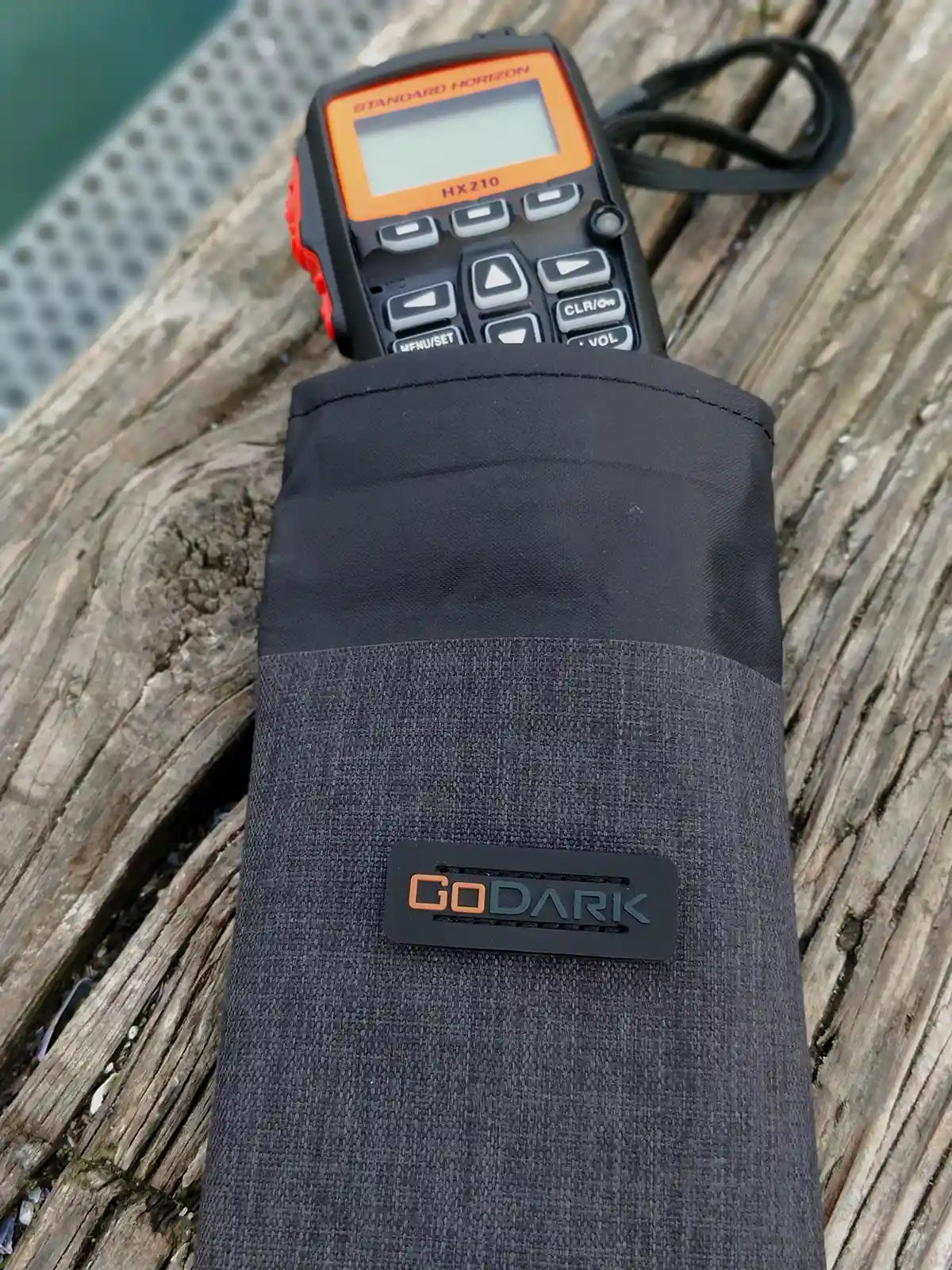 Phone bag with a radio in it