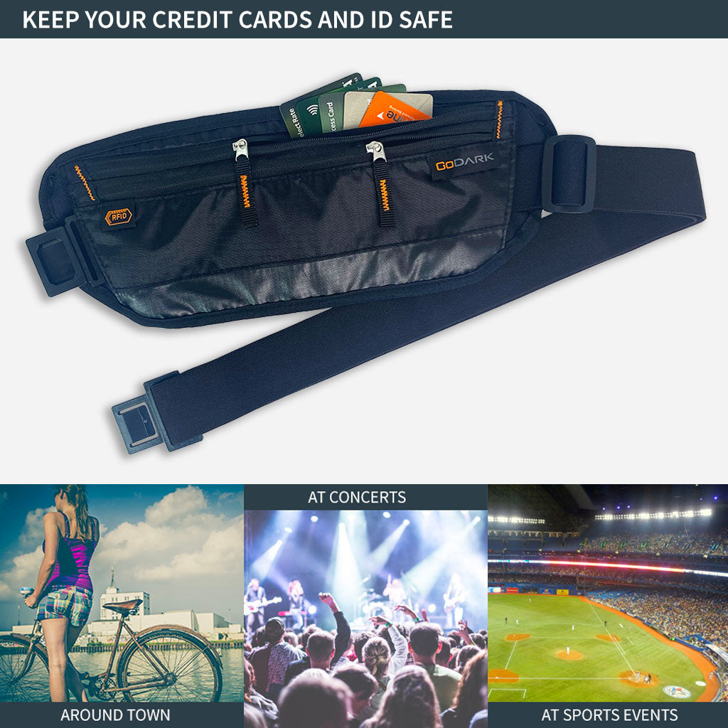 Keep your credit cards safe with GoDark RFID Blocking Waist Belt