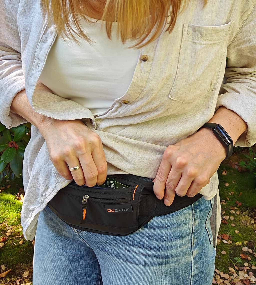 Worn around the waist 